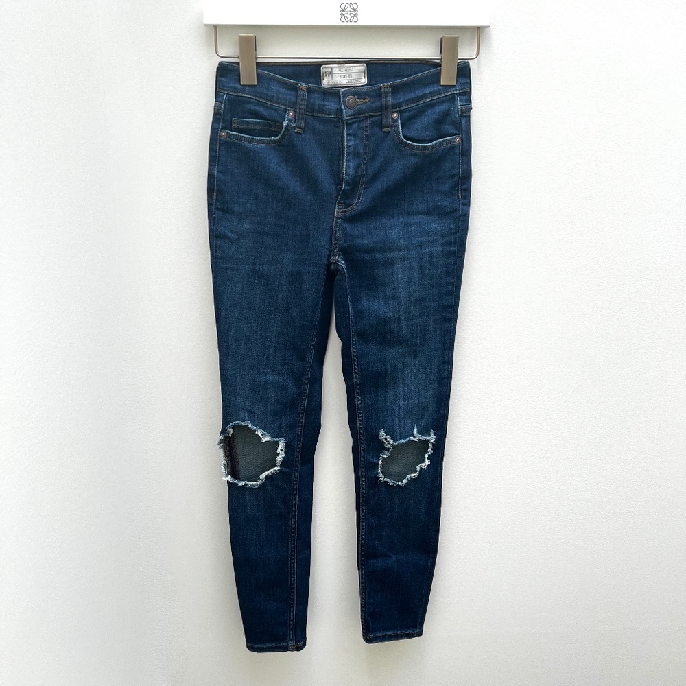 Free People | Busted Knee Skinny Jeans